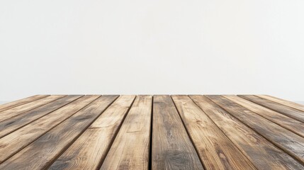 Fototapeta premium wooden table,on white background