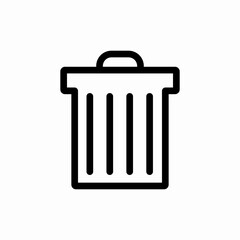 Trash bin delete icon vector sign