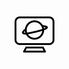 Global internet access icon vector sign