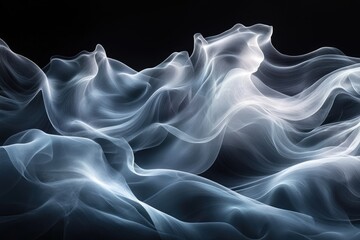 Obraz premium Abstract image of flowing, translucent fabric, creating a dreamy, ethereal landscape.