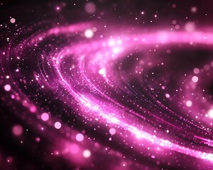 Fototapeta premium Pink Rings Swirling Through Space Abstract