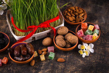 Traditional Azerbaijan spring holiday Novruz concept
