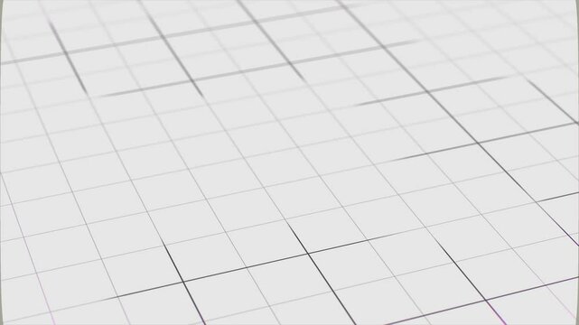 Looping Isometric Sketch Book With Grid Lines for Education Projects And Animations