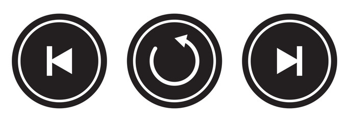 Play button icons. Silhouette of video play icon set. Black play video symbol isolated on white background. Digital web vector. EPS 10