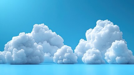 Dreamy Cumulus Cloudscape: A Serene Digital Artwork