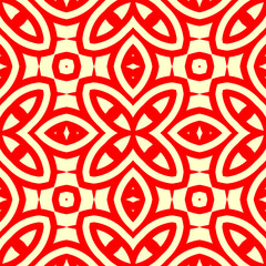 Rhombuses and circular figures, crosses ornament. Seamless pattern. Embroidery backdrop. Tiles wallpaper. Ethnic motif. Geometric linear background. Digital paper. Geometrical textile print.