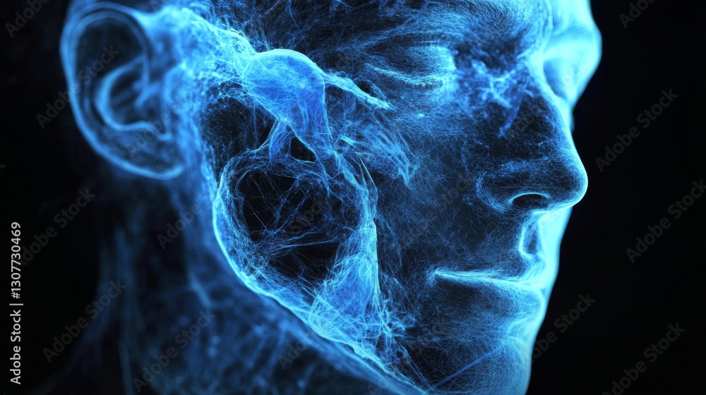 Poster face scans help doctors check your id. they create a 3d digital model of your face, like a blueprint
