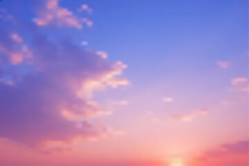 Golden sun shines through soft clouds in a colorful sky. Sky warm colors at sunset or sunrise. Sky Background. Winter Sky And Clouds Concept.
