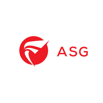 ASG creative minimalist letter logo.	