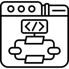 Fototapeta premium Algorithm Icon