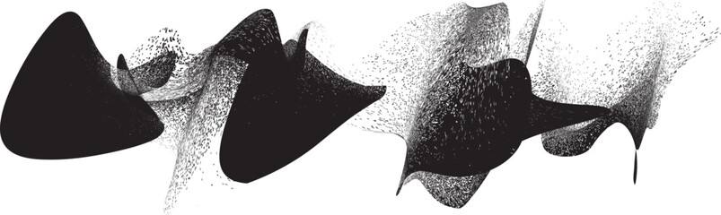 Sprayed black spiral line .Graffiti art design . Noise dispersion grungy wavy logo . Spray effect .Grunge texture . Distressed element . Grange textured vector