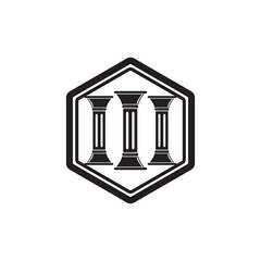 Pillar Logo Template. Column Vector illustration Design