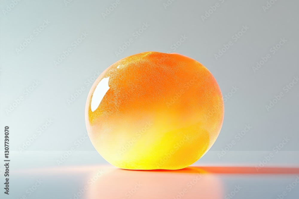Poster a luminous, orange sphere glows with an inner light, creating a captivating and minimalist visual.