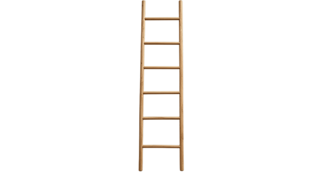 Wooden ladder isolated on transparent png background