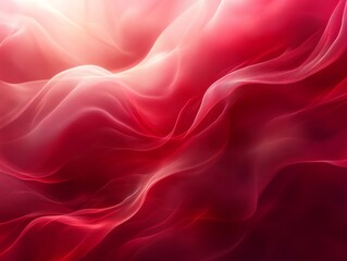 Obraz premium Abstract Red and Pink Flowing Fabric Waves