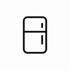 kitchen fridge icon sign vector