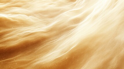 Golden Abstract Waves with Shimmering Light
