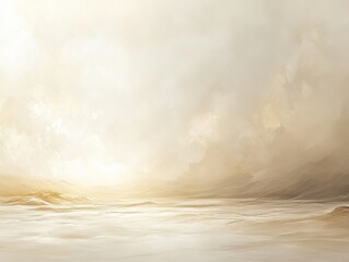 Minimalist Desert Landscape with Soft Golden Hues