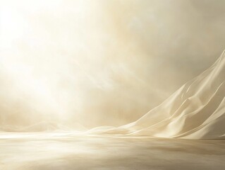 Minimalist Desert Scene with Golden Sand Dunes