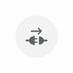 plug connect icon sign vector
