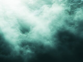 Fototapeta premium Underwater scene with sun rays and swirling mist