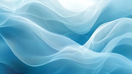 Fototapeta premium Abstract flowing blue waves with soft gradients
