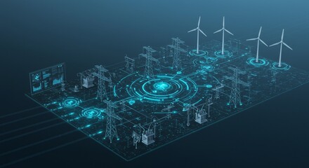 Smart Grid Energy Infrastructure Management System - Efficient energy distribution, renewable integration, data-driven insights, sustainable power solutions, grid modernization