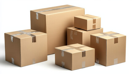 Yellow cardboard box