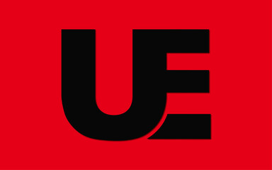 Initial UE Letter Logo Design Service