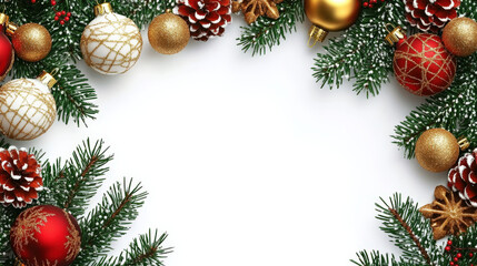 Fir branches and Christmas balls