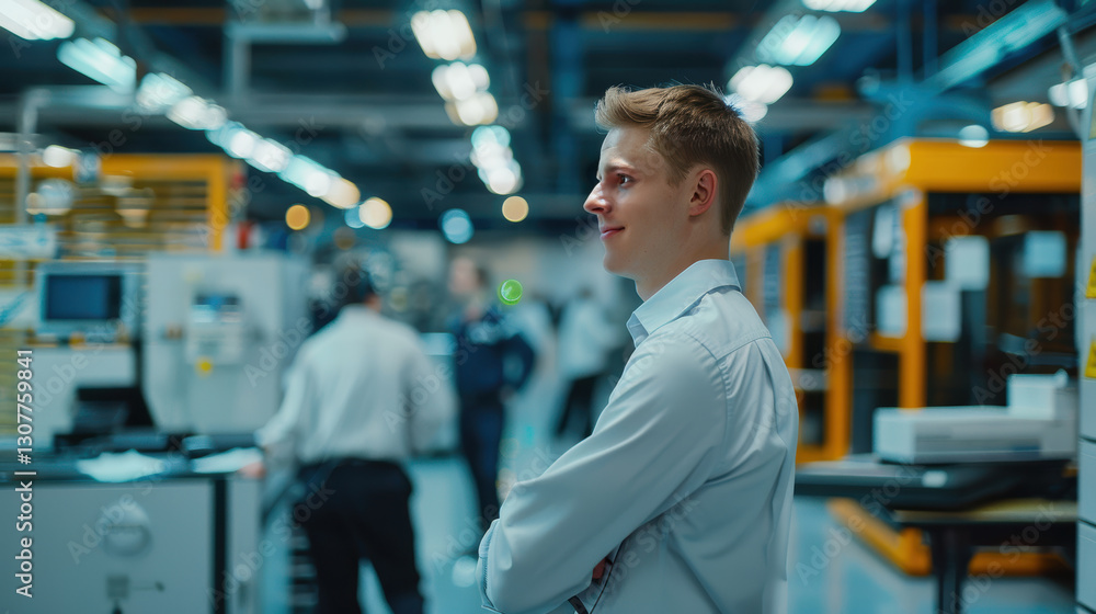 Poster efficient workflow management on modern production floor for industrial safety and automation