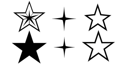 Obraz premium Stylized Star Graphics for Creative Projects and Designs