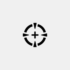 Target icon logo flat vector design