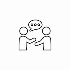 customer discussion icon sign vector