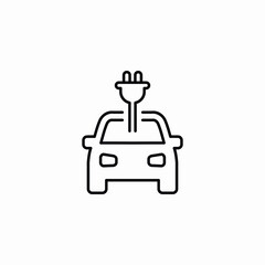 electric vehicle drive icon sign vector