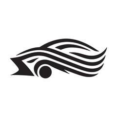 Car Logo Vector Illustration, Sports car logo icon,  Auto silhouette garage symbol