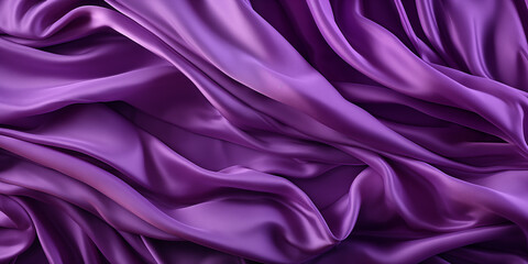 Obraz premium Lilac fabric. Crumpled silk fabric. Light purple background. New folded fabric.