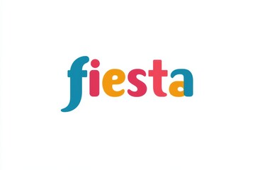Colorful vector logo designed for a festive celebration with the word fiesta prominently displayed