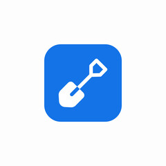 shovel dig icon sign vector
