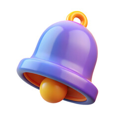 Vibrant 3D Rendered Notification Bell