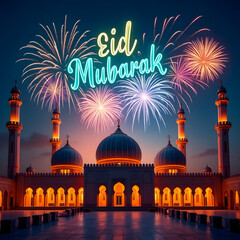 Eid Illuminated A Symphony of Fireworks and Faith