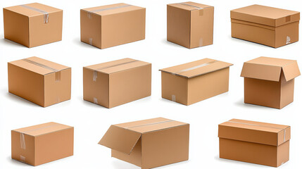 Yellow cardboard box