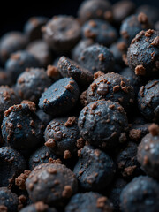 Obraz premium pesi da palestra, closeup su sfondo nero