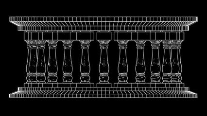 stone balustrade vectors