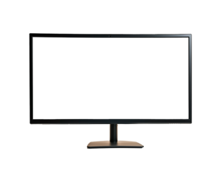 Monitor con pantalla panorámica con fondo transparente 