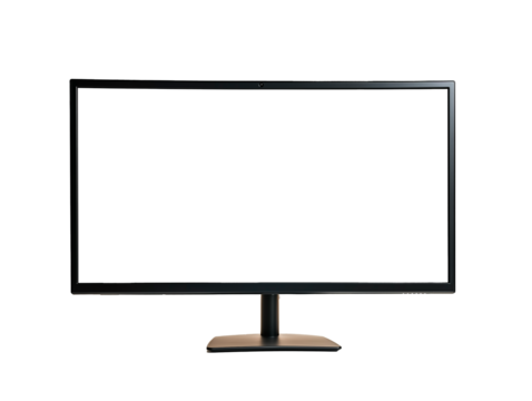 Monitor con pantalla panorámica con fondo transparente 