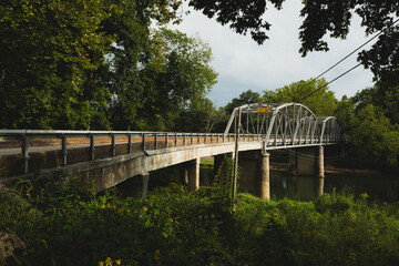 A bridge over a river in the Ozarks.