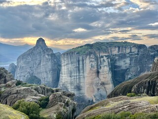 cliffs in meteora greece
