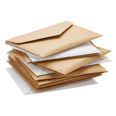 A Stack of Unopened Paper Envelopes.