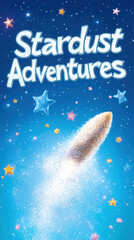 Fototapeta premium Sparkling cosmic journey: comet trail in a starry night sky for creative design